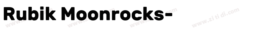Rubik Moonrocks字体转换